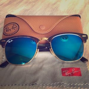 Ray Ban Clubmaster Tortoise Frame Sunglasses